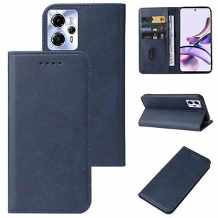 For Motorola Moto G13 Magnetic Closure Leather Phone Case(Blue)