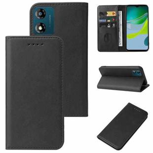 For Motorola Moto E13 Magnetic Closure Leather Phone Case(Black)
