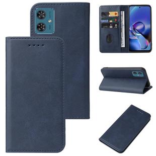 For Motorola Moto G54 Magnetic Closure Leather Phone Case(Blue)