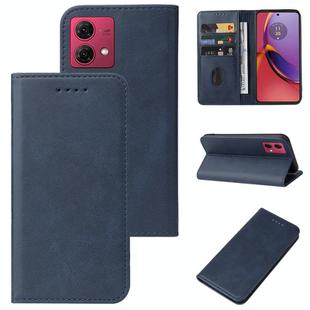 For Motorola Moto G84 Magnetic Closure Leather Phone Case(Blue)