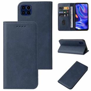 For Motorola Moto One 5G UW Magnetic Closure Leather Phone Case(Blue)