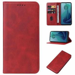 For Motorola Moto G 5G 2024 Magnetic Closure Leather Phone Case(Red)