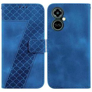 For Tecno Camon 19 Pro 5G 7-shaped Embossed Leather Phone Case(Blue)
