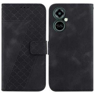 For Tecno Camon 19 Pro 5G 7-shaped Embossed Leather Phone Case(Black)
