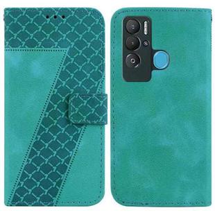 For Tecno Pova Neo/LE6 7-shaped Embossed Leather Phone Case(Green)