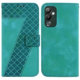 For Tecno Pova 4 7-shaped Embossed Leather Phone Case(Green)