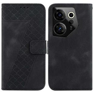 For Tecno Camon 20 Premier 5G 7-shaped Embossed Leather Phone Case(Black)