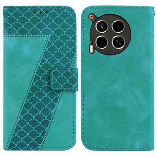 For Tecno Camon 30 4G / 5G / CL6 / CL7 Seven-shaped Embossed Leather Phone Case(Green)