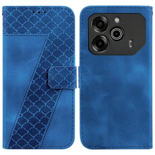 For Tecno Pova 6 5G / 6 Pro 5G Seven-shaped Embossed Leather Phone Case(Blue)