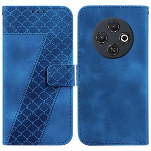 For Tecno Spark 30C Seven-shaped Embossed Leather Phone Case(Blue)