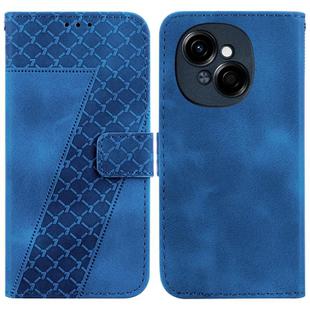 For Tecno Spark Go 1 / Pop 9 Pro Seven-shaped Embossed Leather Phone Case(Blue)
