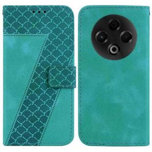 For Tecno Spark 30 4G Seven-shaped Embossed Leather Phone Case(Green)