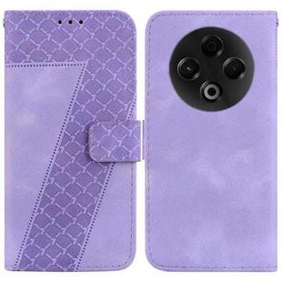 For Tecno Spark 30 4G Seven-shaped Embossed Leather Phone Case(Purple)