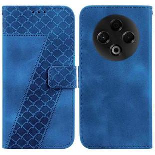 For Tecno Spark 30 4G Seven-shaped Embossed Leather Phone Case(Blue)