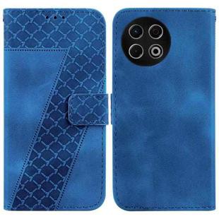 For Tecno Spark 30 Pro Seven-shaped Embossed Leather Phone Case(Blue)