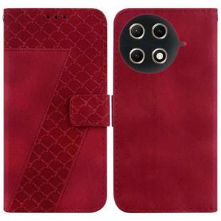 For Tecno Camon 30S / Camon 30S Pro Seven-shaped Embossed Leather Phone Case(Red)