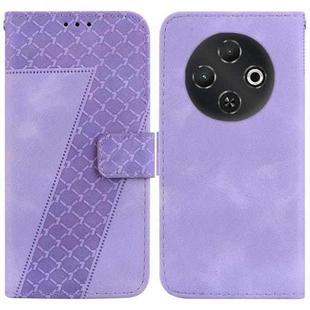 For Tecno Pop 9 5G / Spark 30C 5G Seven-shaped Embossed Leather Phone Case(Purple)