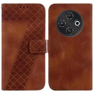 For Tecno Pop 9 5G / Spark 30C 5G Seven-shaped Embossed Leather Phone Case(Brown)