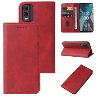 For Nokia C22 Magnetic Closure Leather Phone Case(Red)