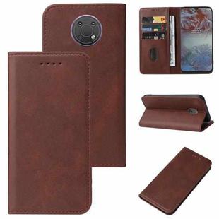 For Nokia G10 Magnetic Closure Leather Phone Case(Brown)