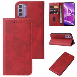 For Nokia G42 Magnetic Closure Leather Phone Case(Red)