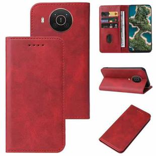 For Nokia X20 / X10 Magnetic Closure Leather Phone Case(Red)