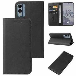 For Nokia X30 Magnetic Closure Leather Phone Case(Black)