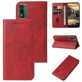For Nokia XR21 Magnetic Closure Leather Phone Case(Red)