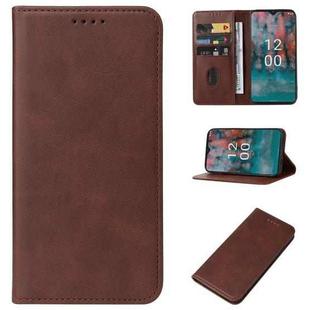 For Nokia C12 / C12 Pro / C12 Plus Magnetic Closure Leather Phone Case(Brown)