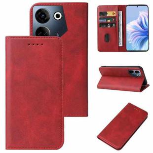 For Tecno Camon 20 Pro 4G Magnetic Closure Leather Phone Case(Red)