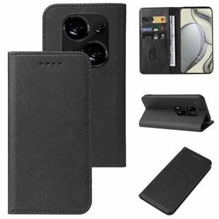 For Tecno Phantom X2 Magnetic Closure Leather Phone Case(Black)