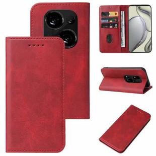 For Tecno Phantom X2 Magnetic Closure Leather Phone Case(Red)