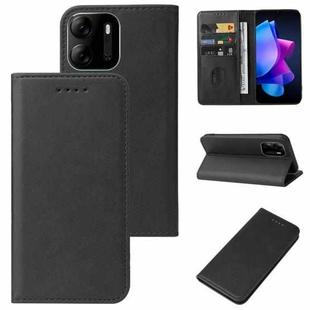 For TECNO Pop 7 Pro Magnetic Closure Leather Phone Case(Black)