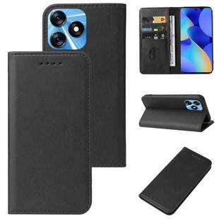 For Tecno Spark 10 Magnetic Closure Leather Phone Case(Black)