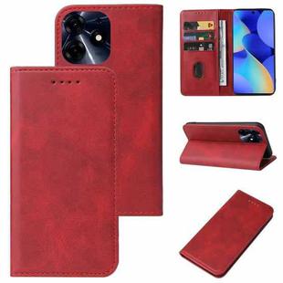 For Tecno Spark 10 Pro Magnetic Closure Leather Phone Case(Red)