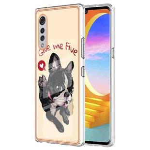 For LG Velvet 5G / 4G / G9 Electroplating Marble Dual-side IMD Phone Case(Lucky Dog)