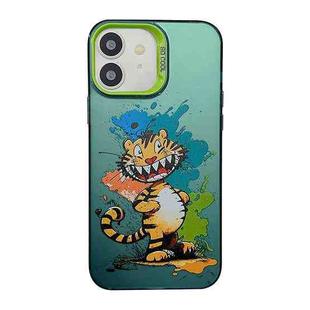 For iPhone 11 Cute Animal Pattern Series PC + TPU Phone Case(Tiger)