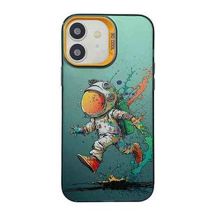 For iPhone 11 Cute Animal Pattern Series PC + TPU Phone Case(Running astronauts)