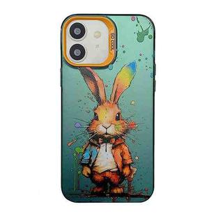 For iPhone 11 Cute Animal Pattern Series PC + TPU Phone Case(Rabbit)