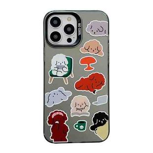 For iPhone 12 Pro Cute Animal Pattern Series PC + TPU Phone Case(Colorful Puppy)