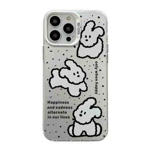 For iPhone 12 Pro Max Cute Animal Pattern Series PC + TPU Phone Case(White Puppy)