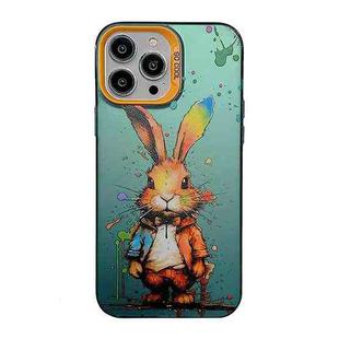 For iPhone 12 Pro Max Cute Animal Pattern Series PC + TPU Phone Case(Rabbit)