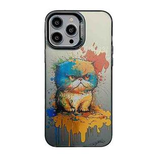 For iPhone 12 Pro Max Cute Animal Pattern Series PC + TPU Phone Case(Fat Cat)