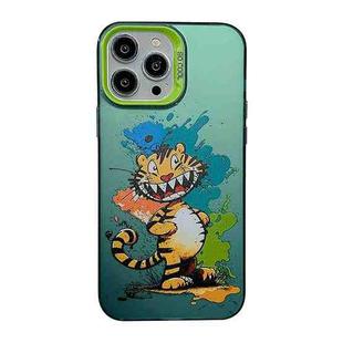 For iPhone 13 Pro Max Cute Animal Pattern Series PC + TPU Phone Case(Tiger)