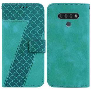 For LG Stylo 6/K71 7-shaped Embossed Leather Phone Case(Green)