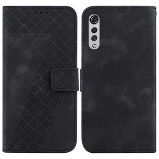 For LG Velvet 4G/5G/G9 7-shaped Embossed Leather Phone Case(Black)