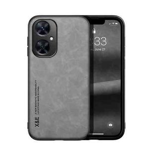 For Huawei Maimang 20 5G Skin Feel Magnetic Leather Back Phone Case(Light Grey)