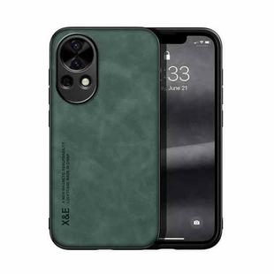 For Huawei nova 12 Skin Feel Magnetic Leather Back Phone Case(Green)