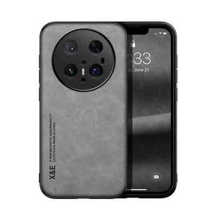 For Huawei Mate 70 Pro Skin Feel Magnetic Leather Back Phone Case(Light Grey)
