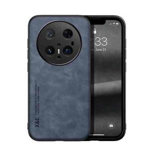 For Huawei Mate 70 Pro Skin Feel Magnetic Leather Back Phone Case(Blue)